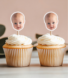Personalised face cupcake toppers - 20 pack