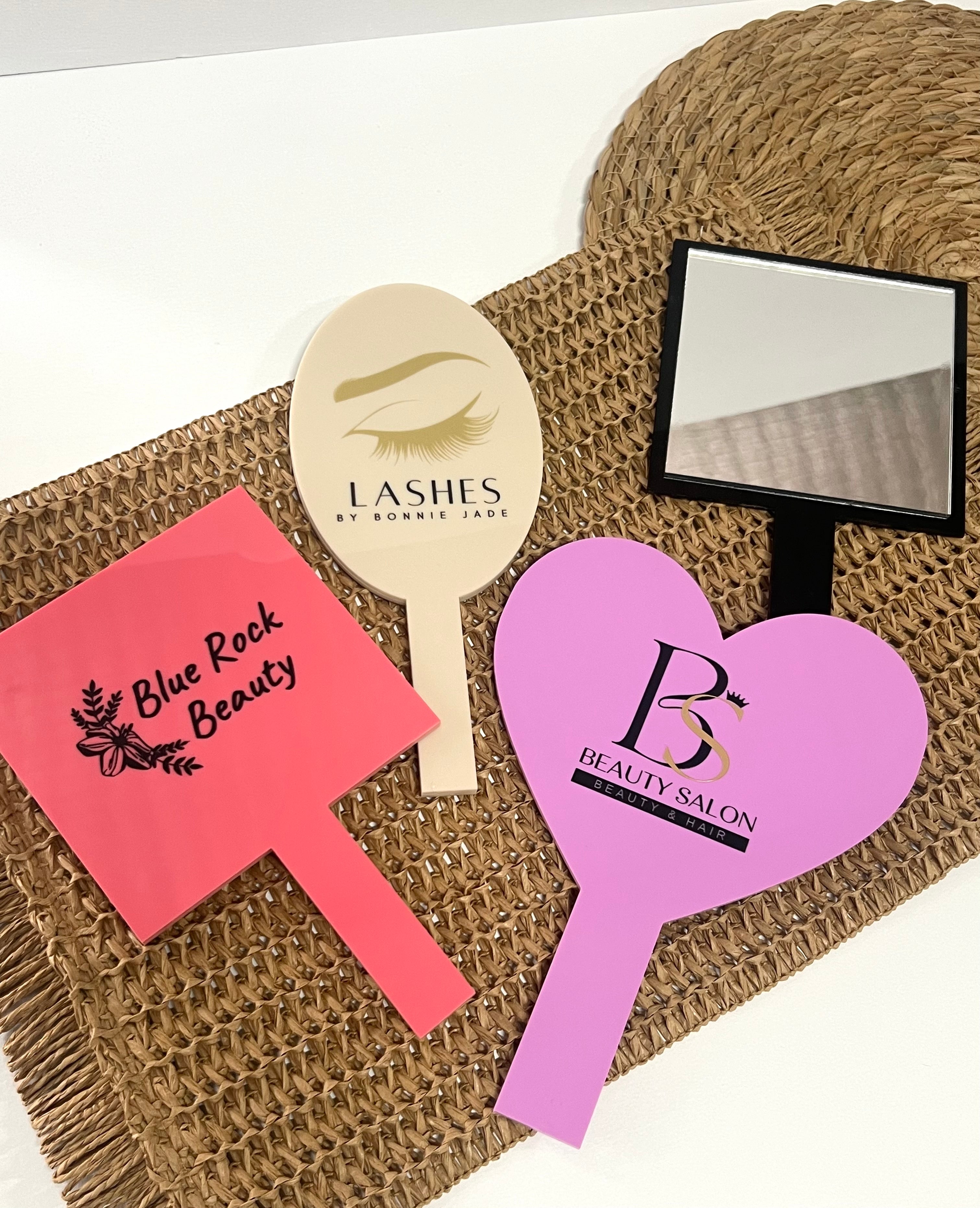 Custom logo handheld mirror - 4 Little Dreamers