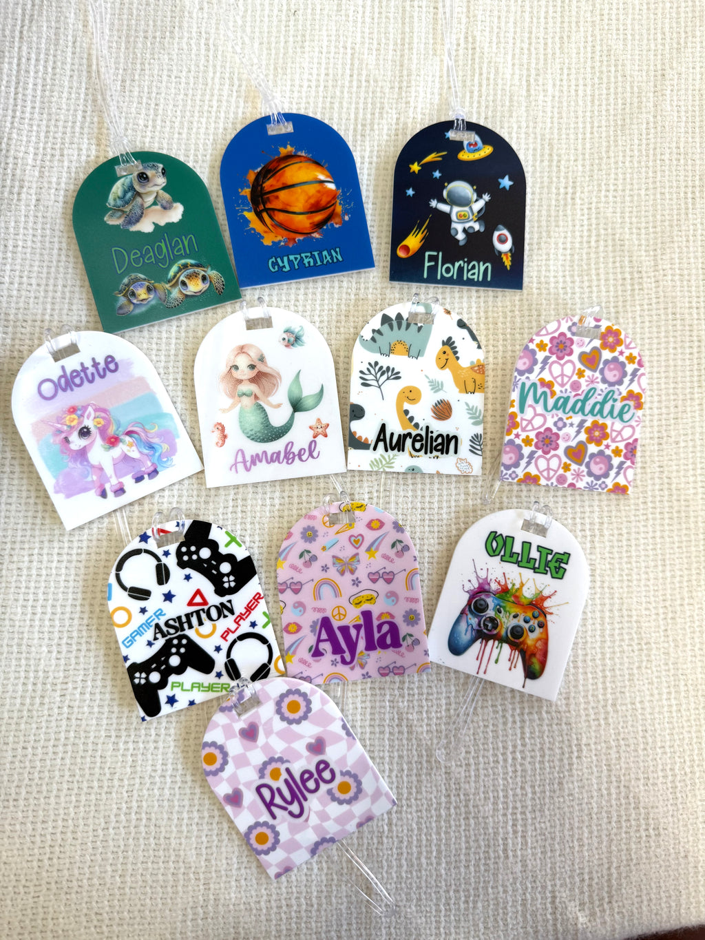 UV printed bag tags