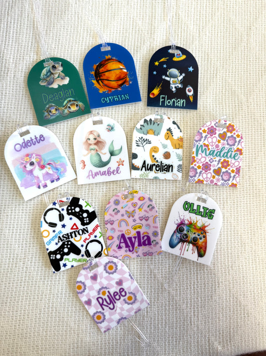 UV printed bag tags