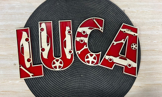 Car - Themed letters - 4 Little Dreamers
