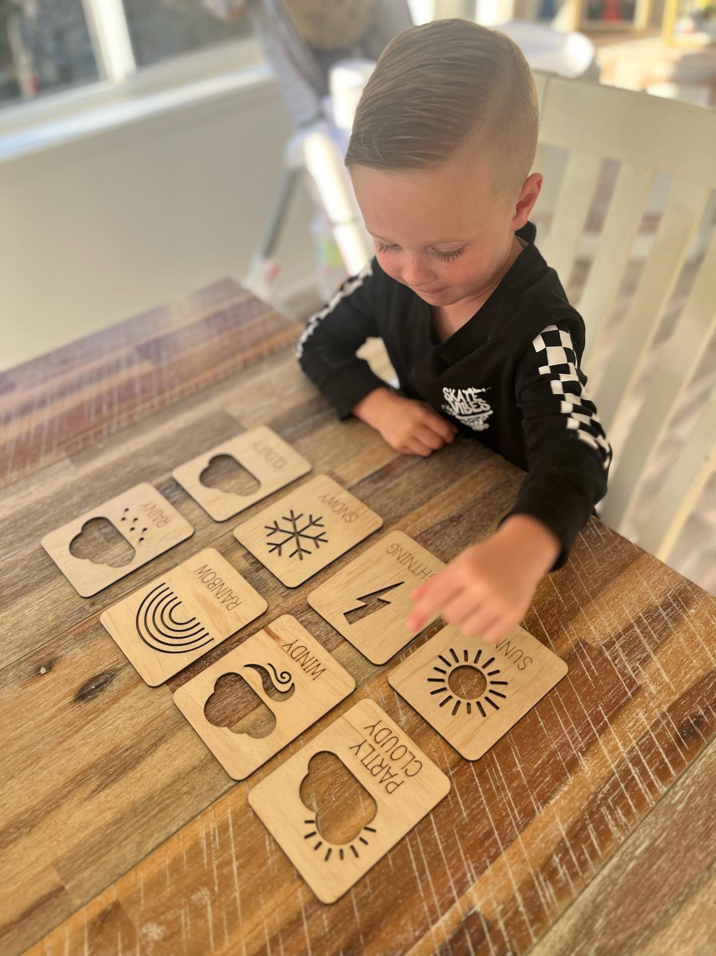 Weather stencils/flash cards - 4 Little Dreamers