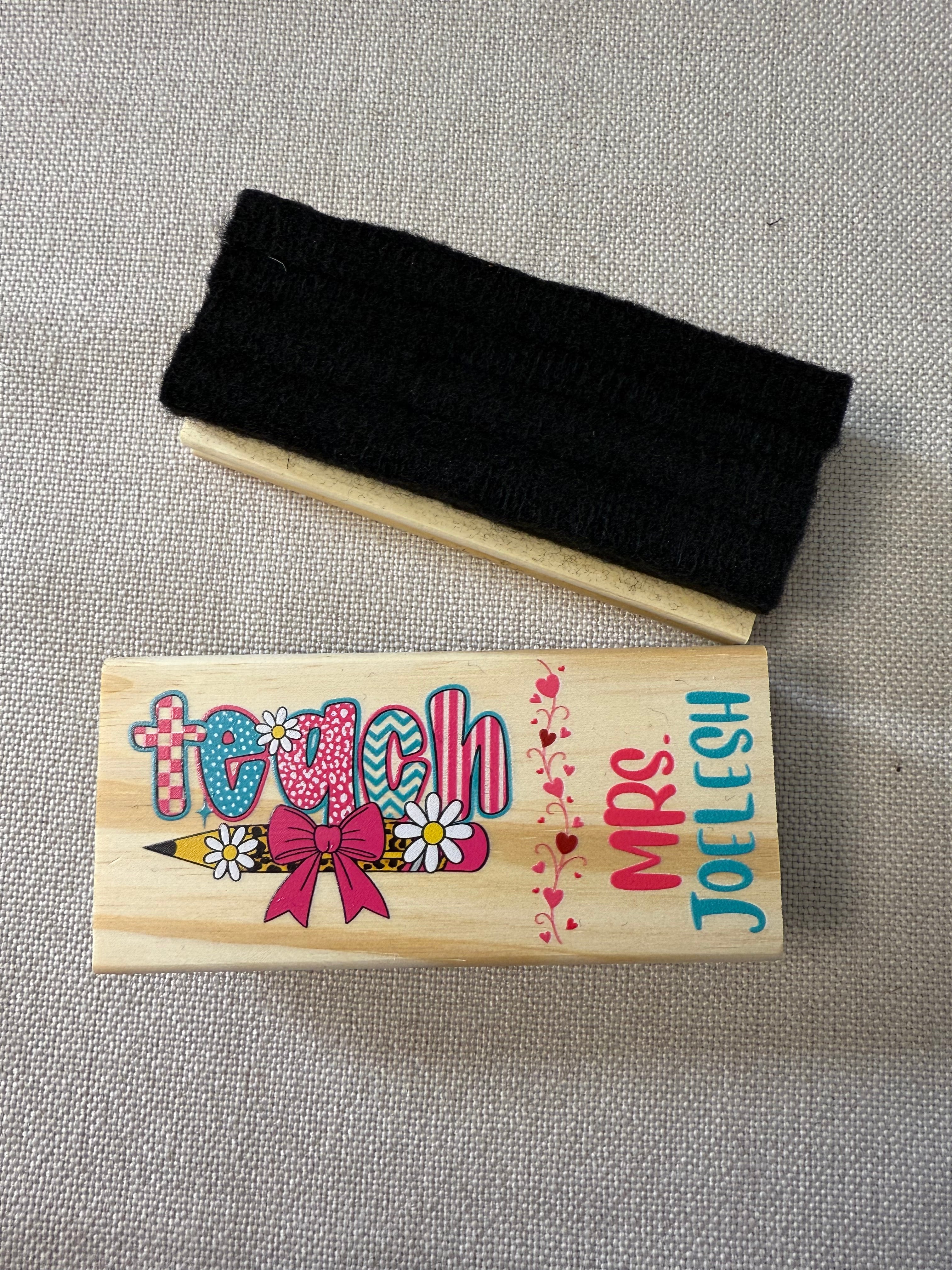 Personalised teachers whiteboard eraser