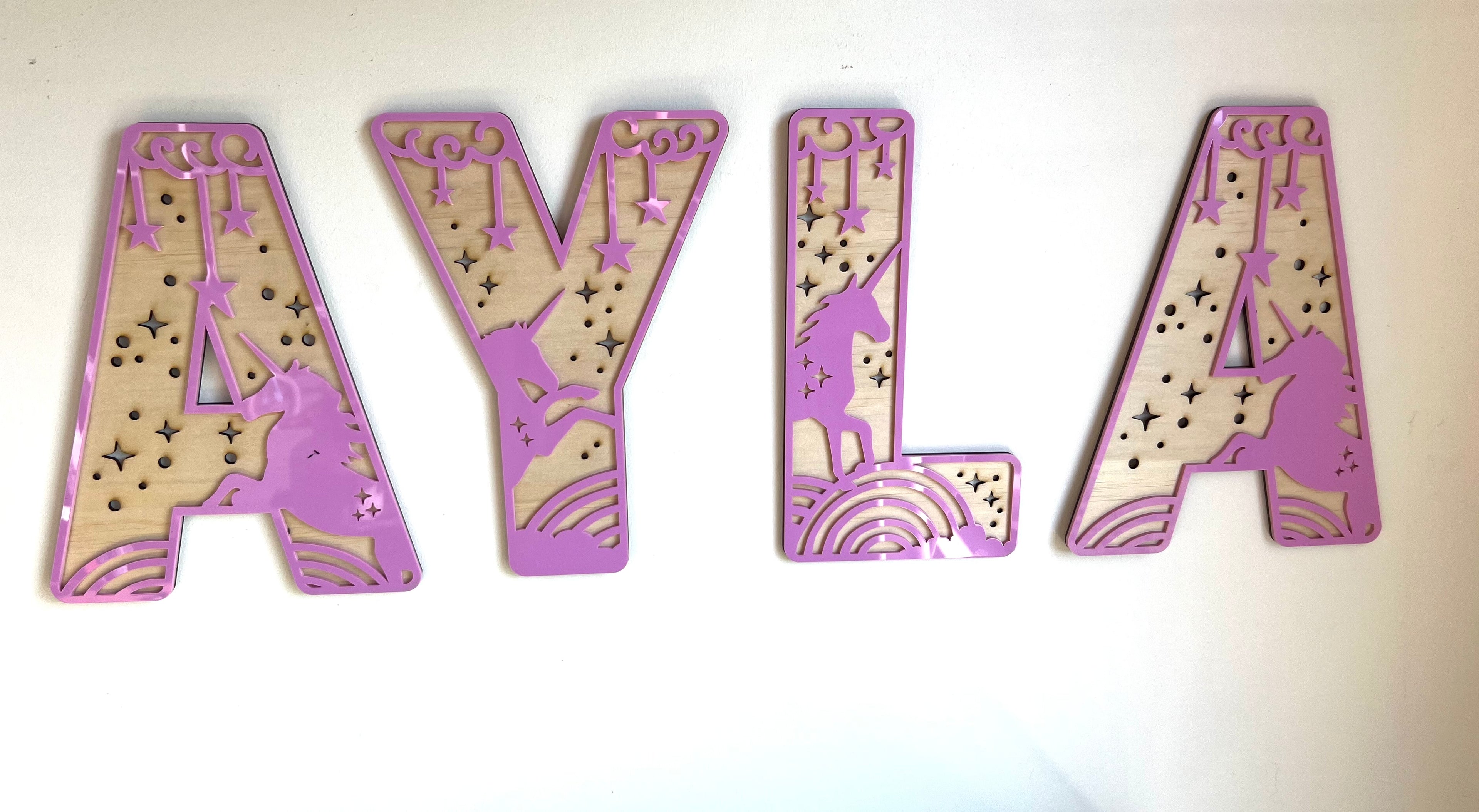 Unicorn - Themed letters - 4 Little Dreamers