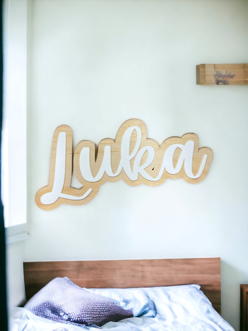 Name plaque | Timber & acrylic - 4 Little Dreamers