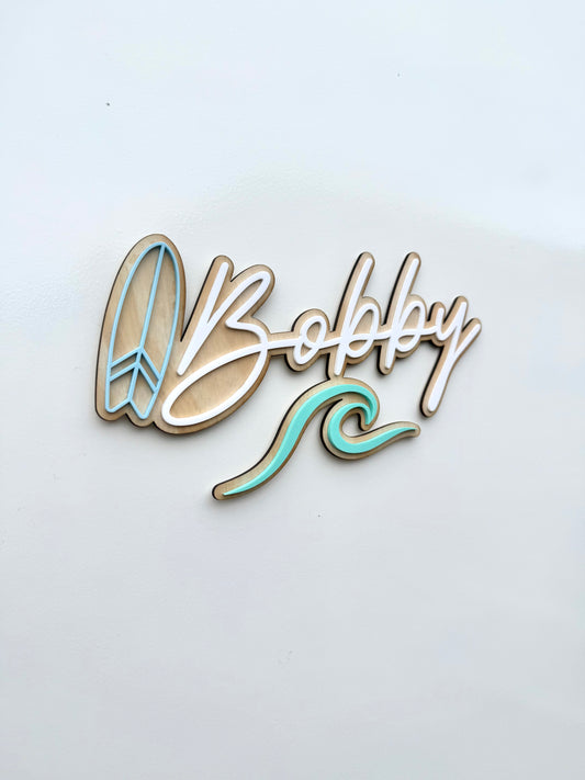 Surfboard - Name Plaque