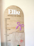 Personalised Wooden Height Chart - Strawberries & Bows