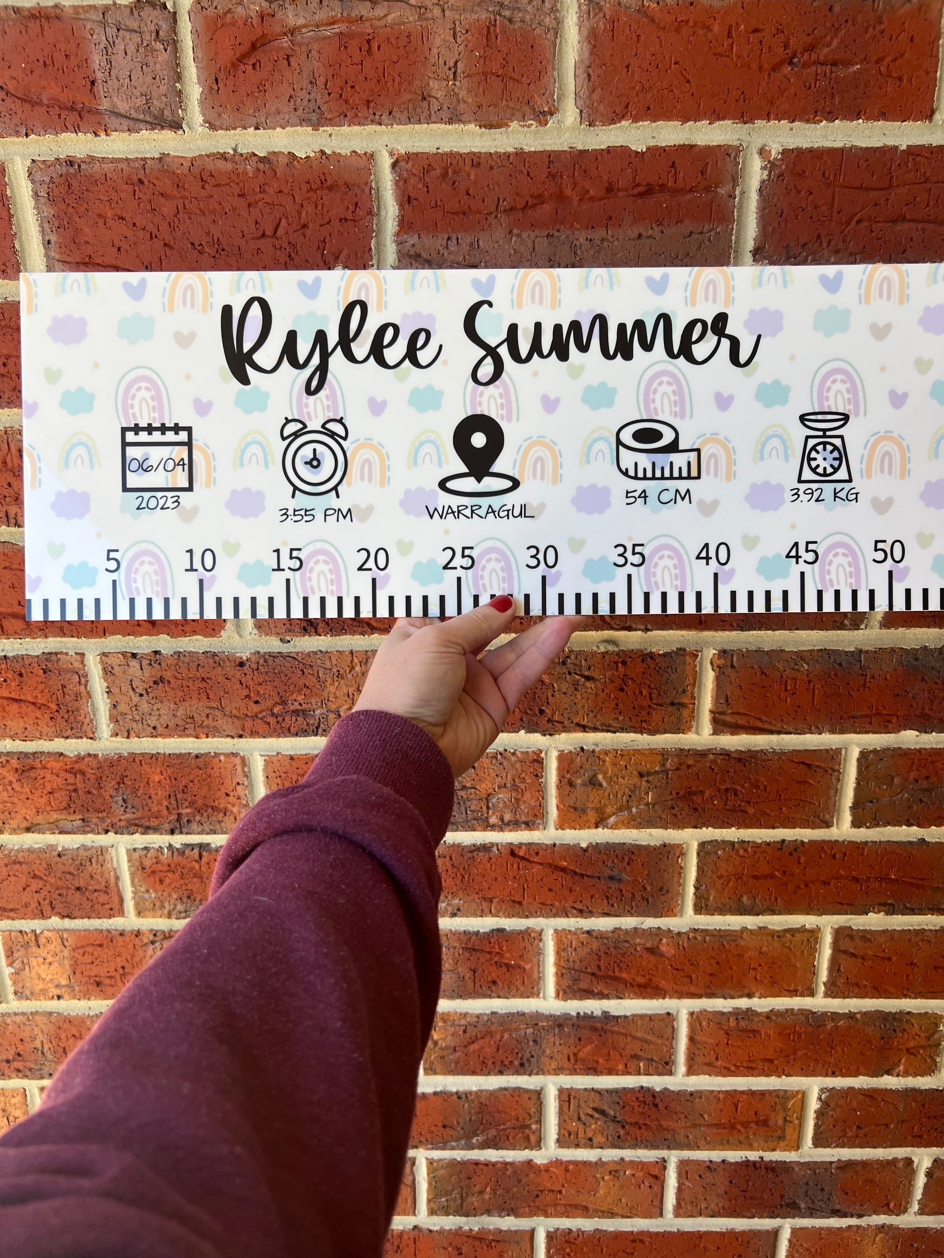 Personalised birth rulers - 4 Little Dreamers