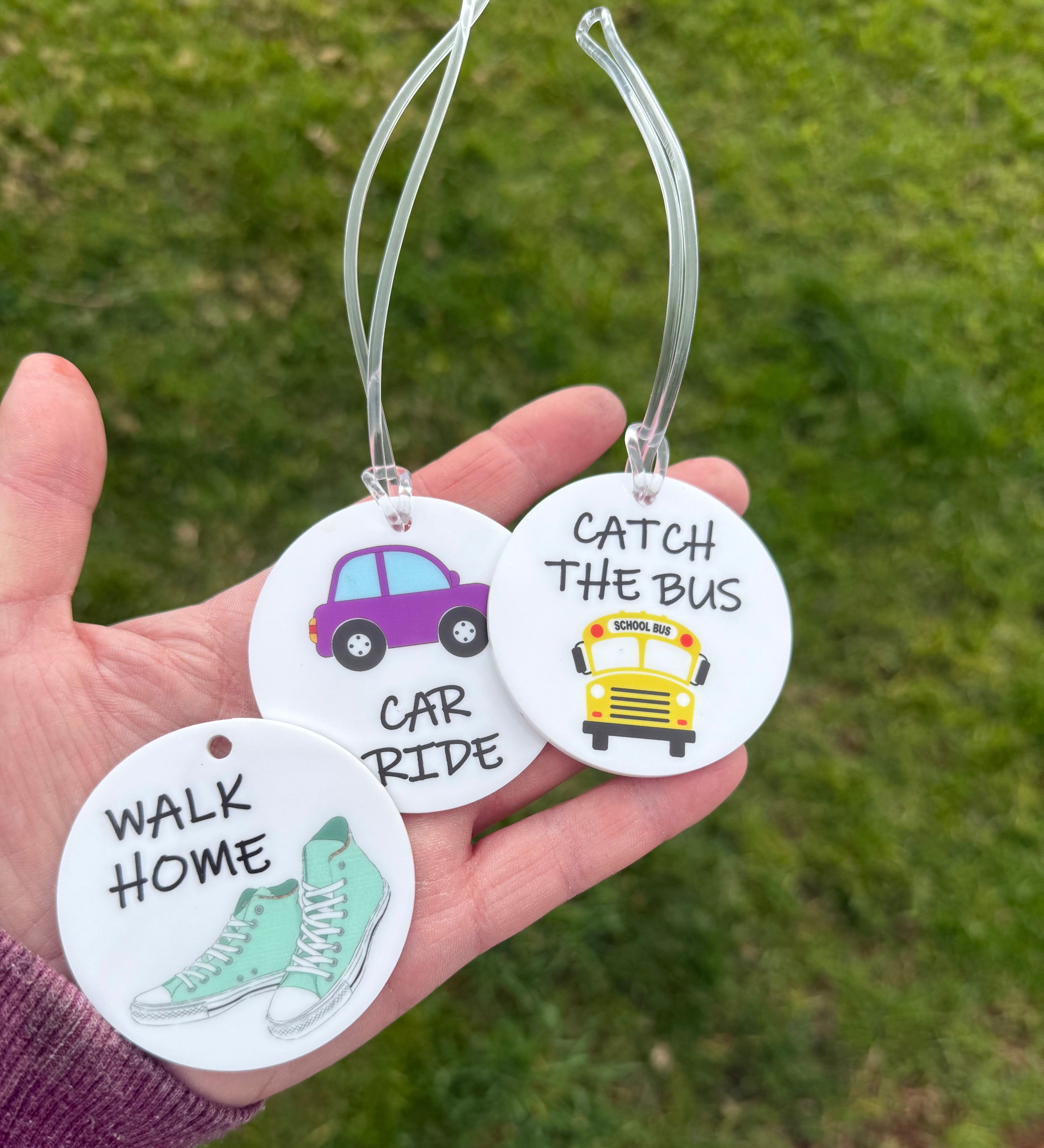 After school bag tags