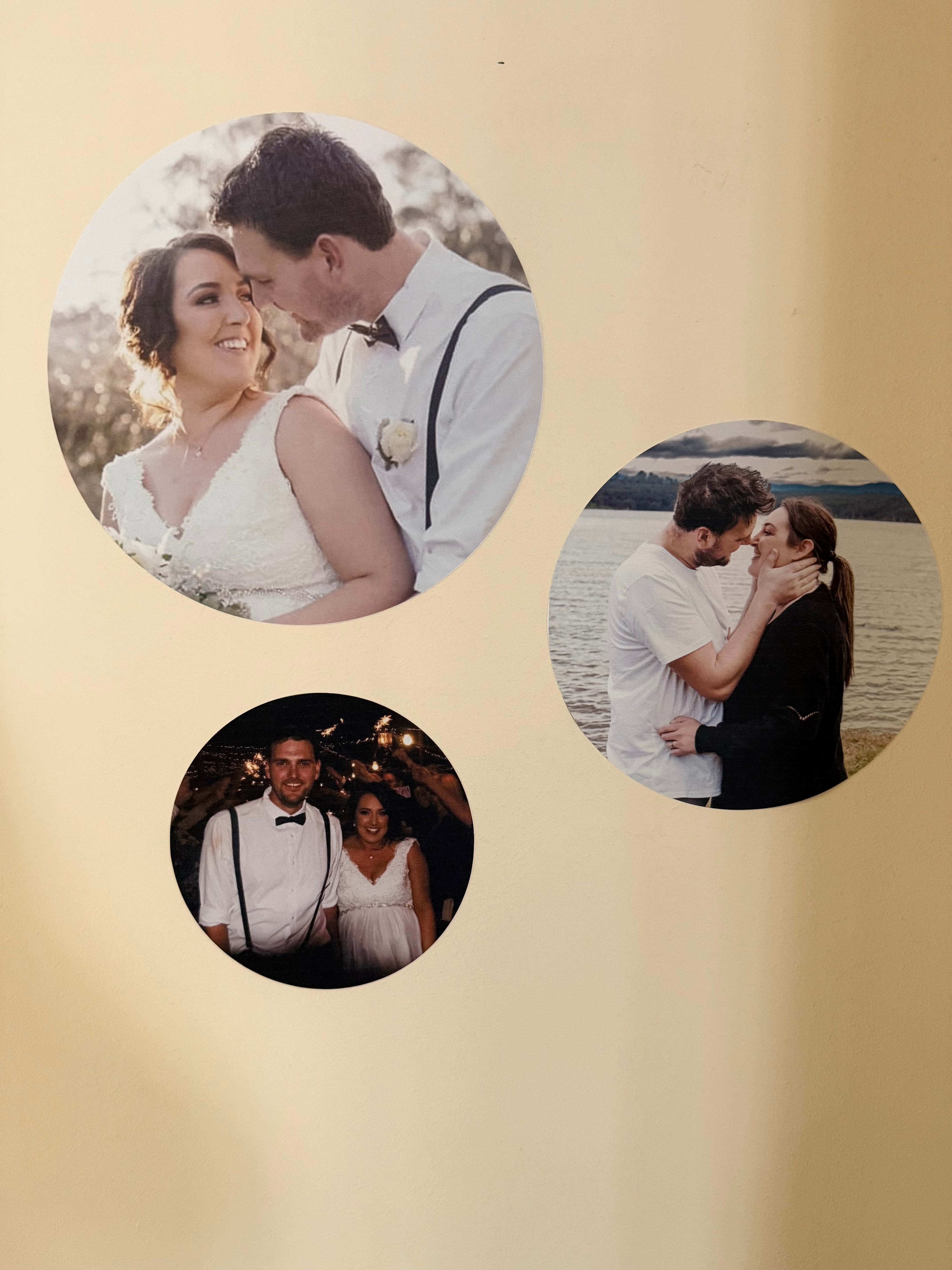 Circle photo wall decals - set of 3