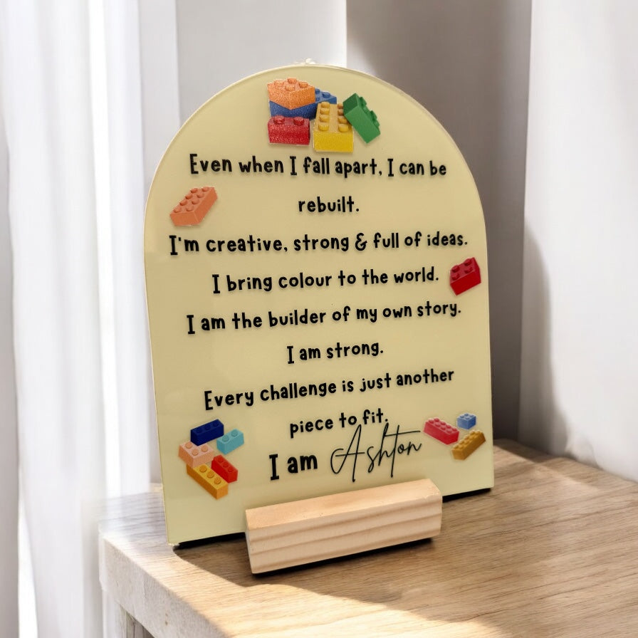 UV printed affirmation plaques