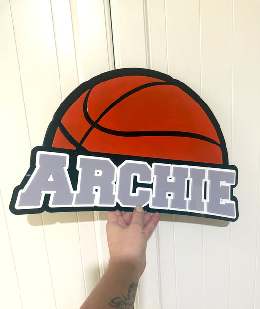 Basketball Name Plaque