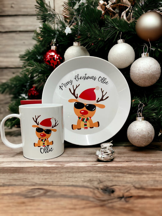 Christmas kids mug & plate set - 4 Little Dreamers