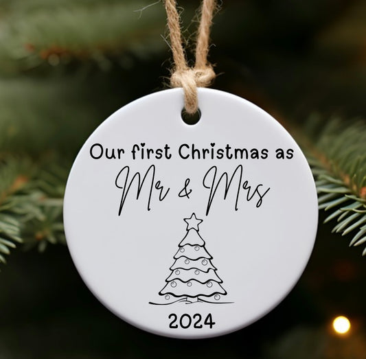 First Christmas as Mr & Mrs ornament