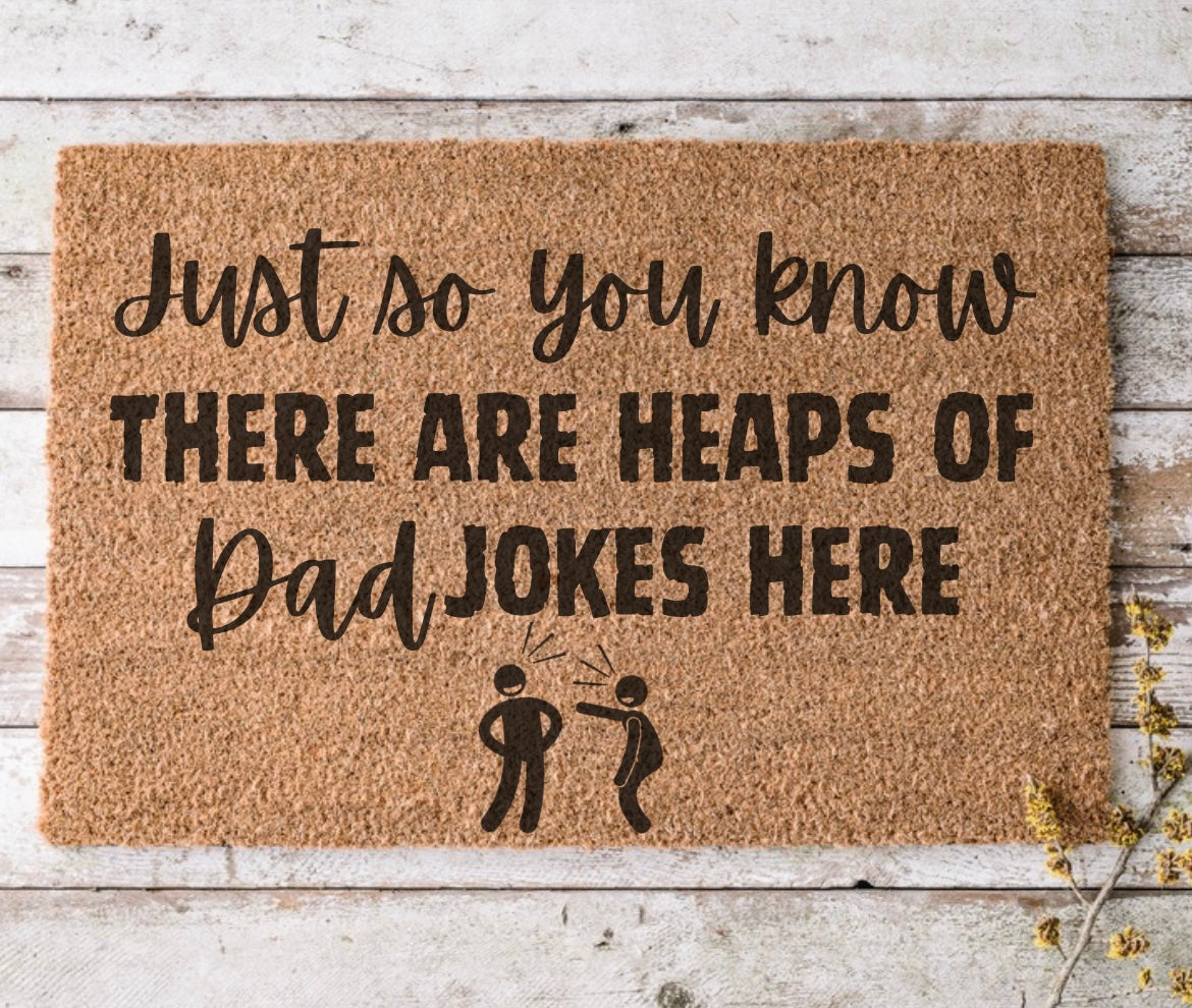 Dad jokes - door mat - 4 Little Dreamers