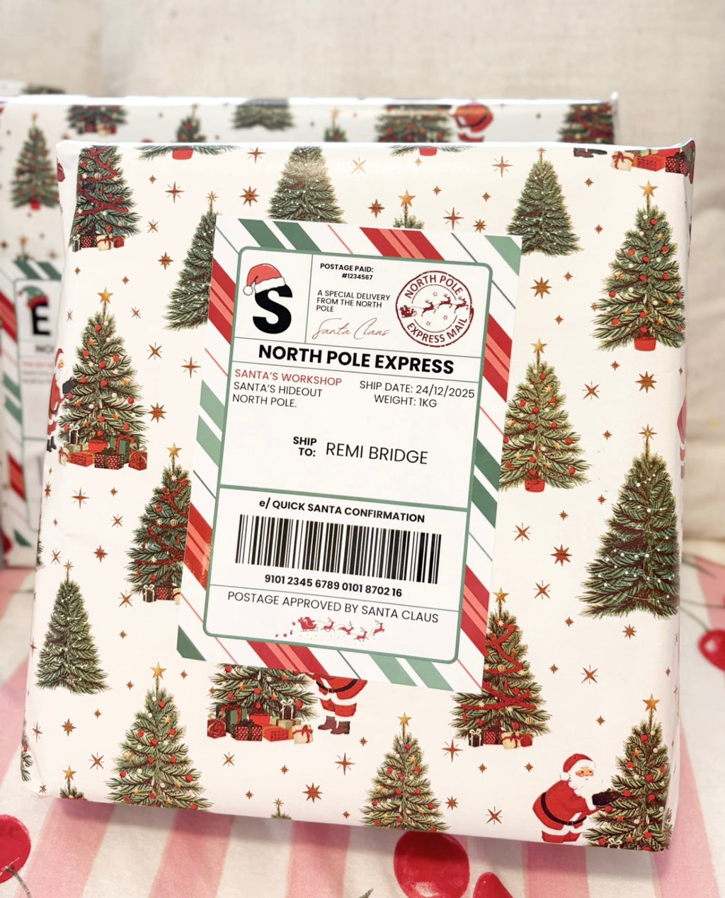 Santa & elf labels (set of 4)