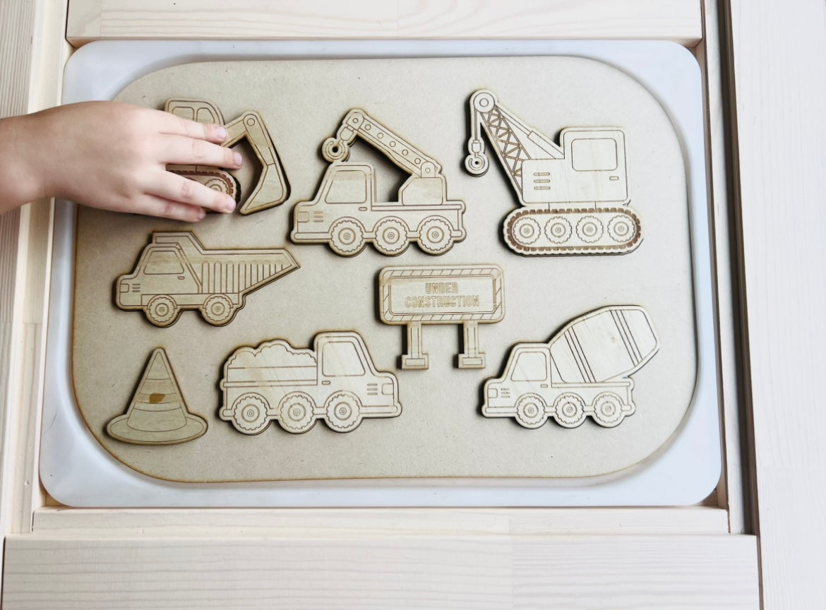 Construction puzzle - FLISAT/TROFAST inserts for Large tub - 4 Little Dreamers