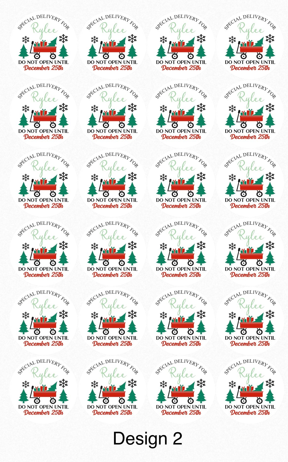Christmas personalised labels - 4 Little Dreamers