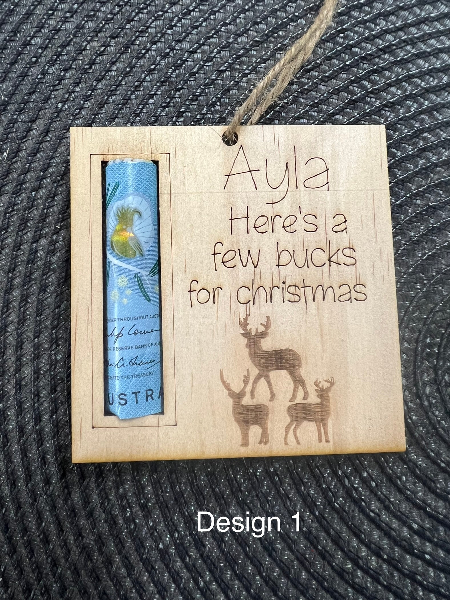 Christmas money ornaments - 4 Little Dreamers