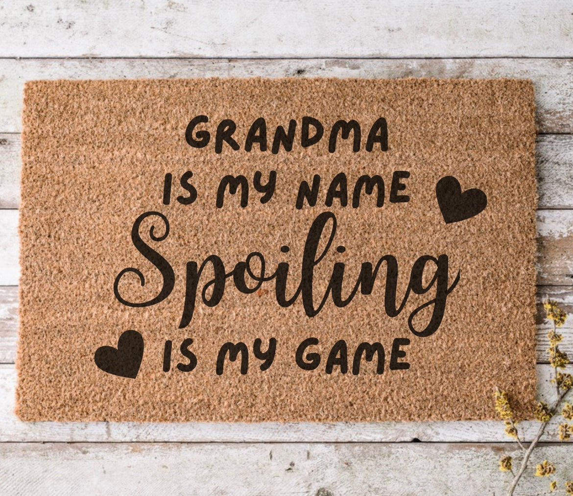 Grandma is my name - door mat - 4 Little Dreamers