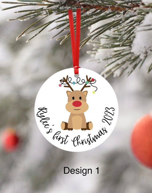 Ceramic first Christmas ornaments