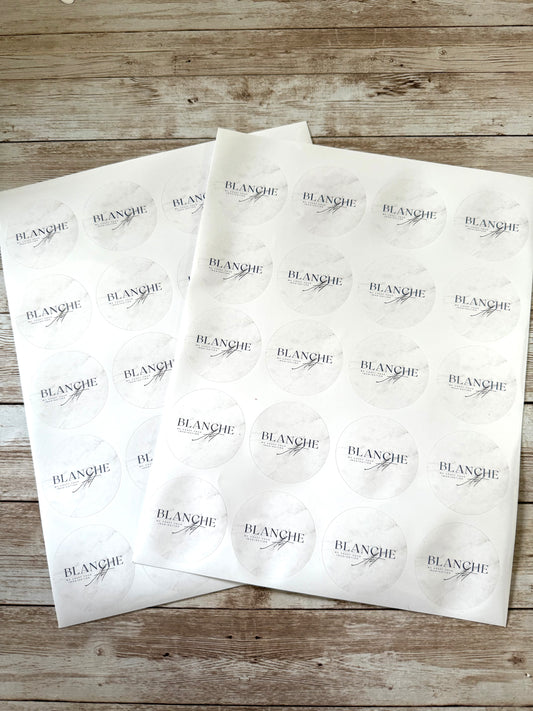 Business logo stickers 4cm round