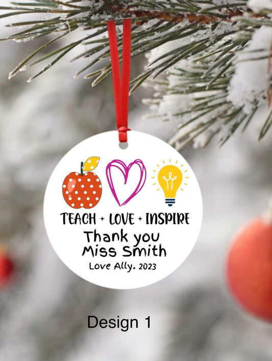 Ceramic teachers ornaments