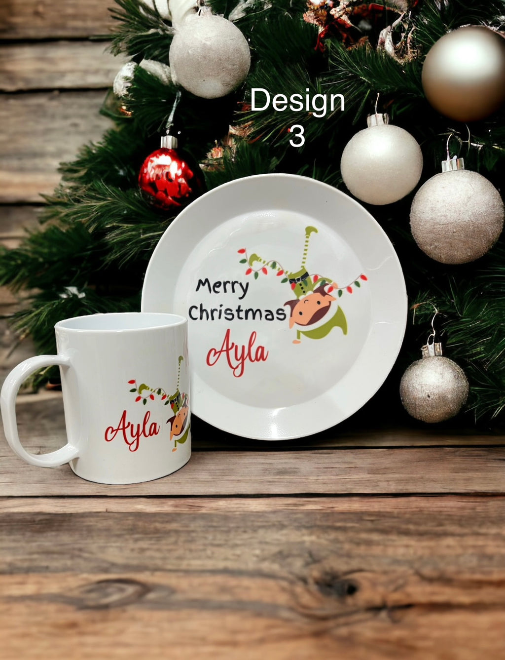 Christmas kids mug & plate set - 4 Little Dreamers