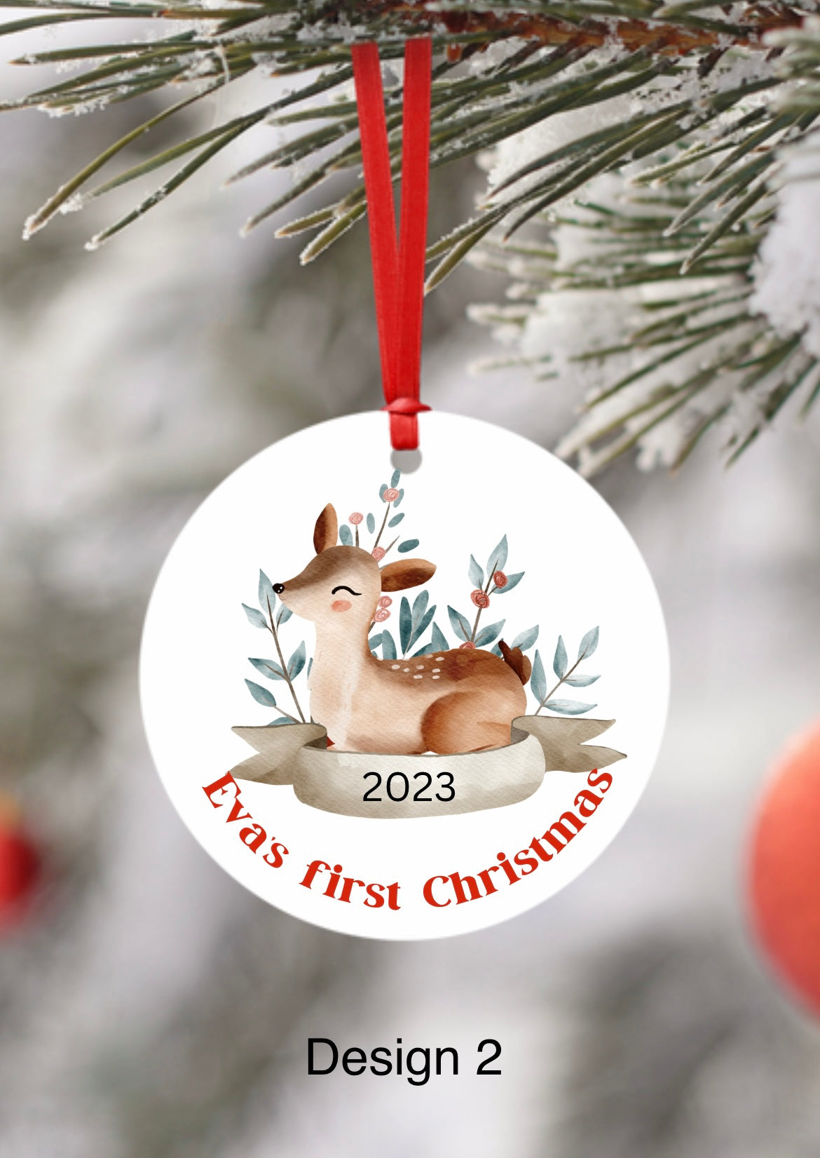 Ceramic first Christmas ornaments - 4 Little Dreamers