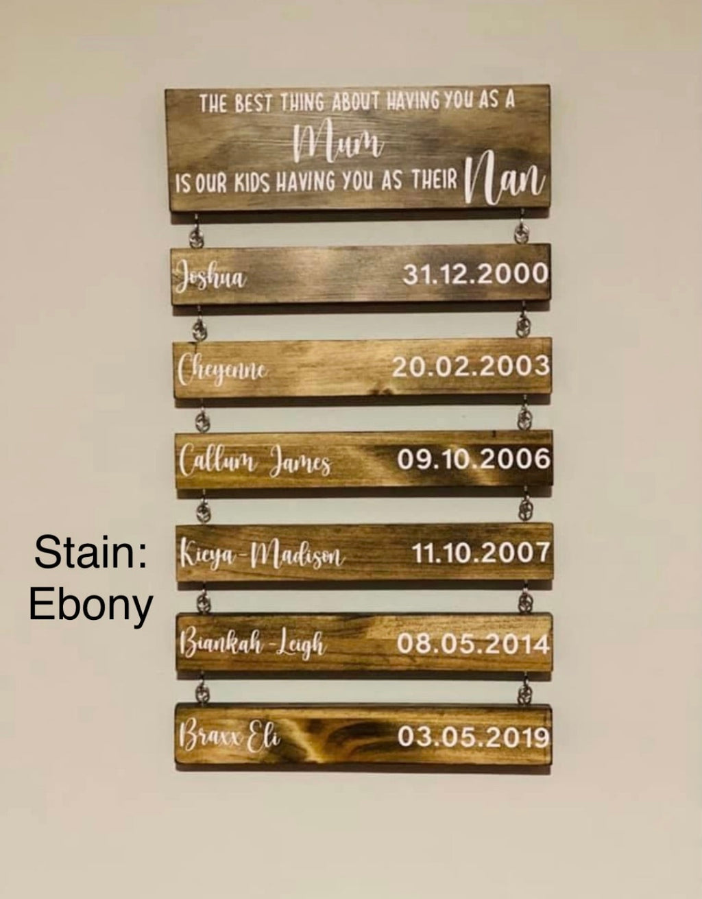 ADD ON piece for family wall hanging - 4 Little Dreamers