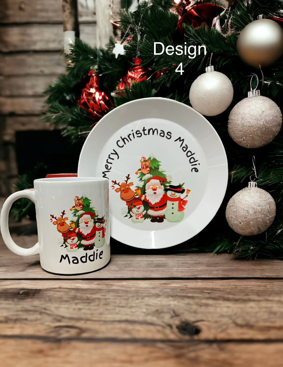 Christmas kids mug & plate set - 4 Little Dreamers