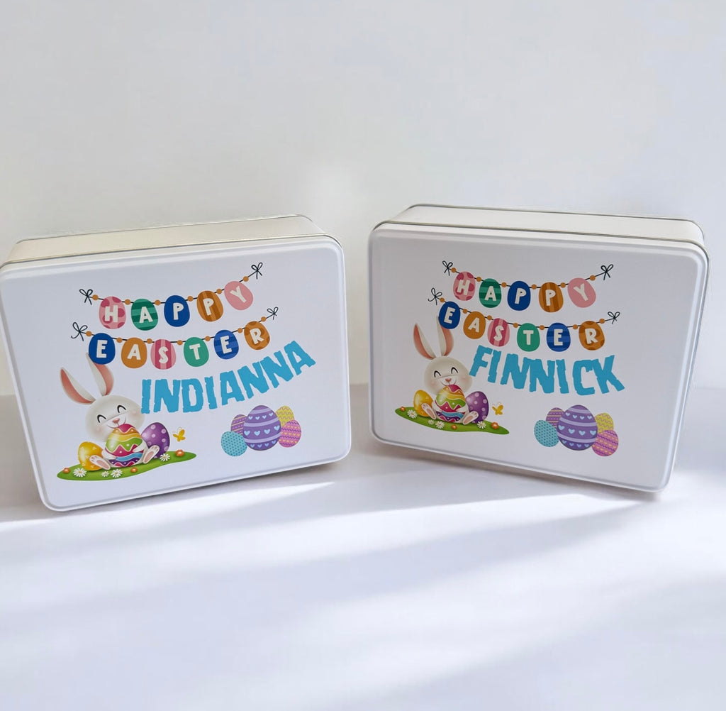 Personalised Easter tin box