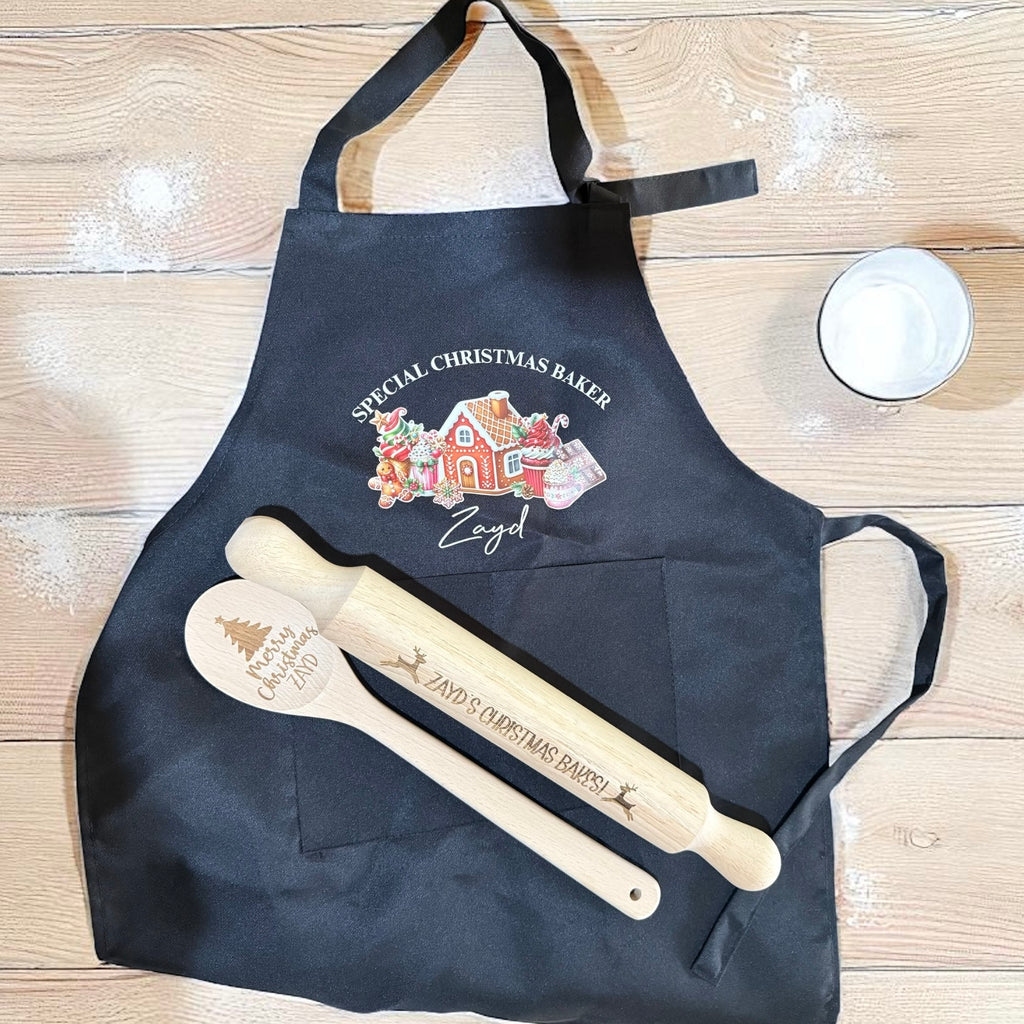 Kids Christmas apron set