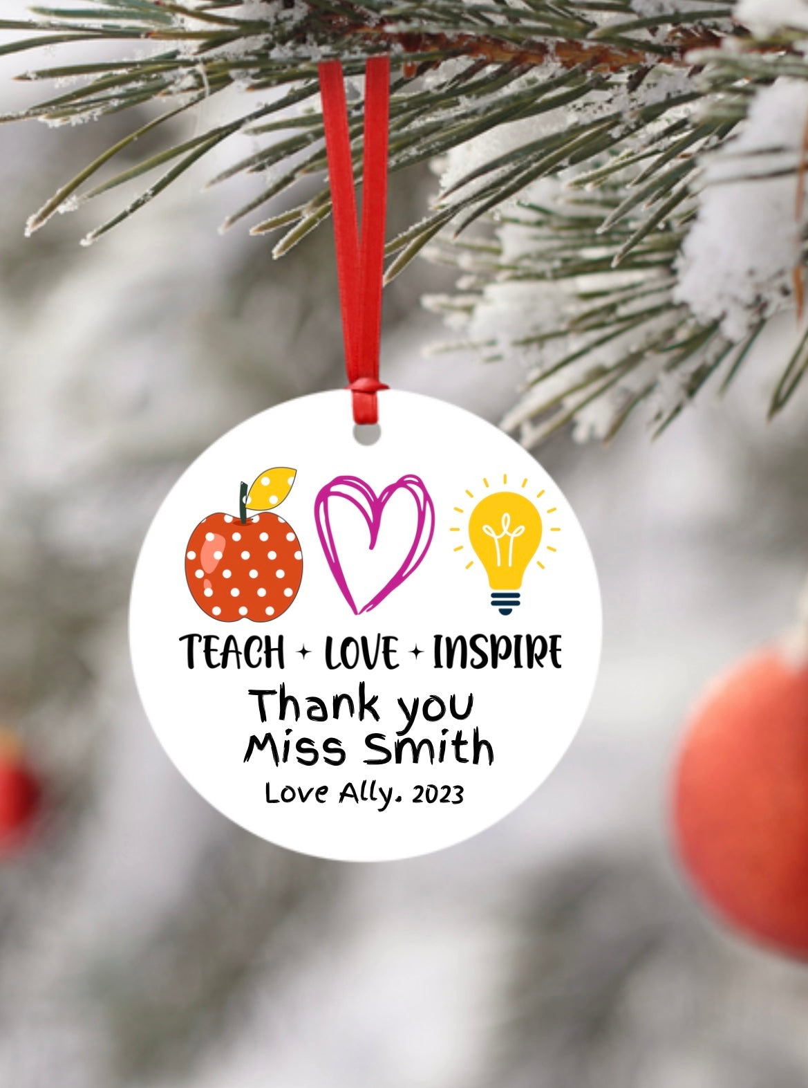 Ceramic teachers ornaments