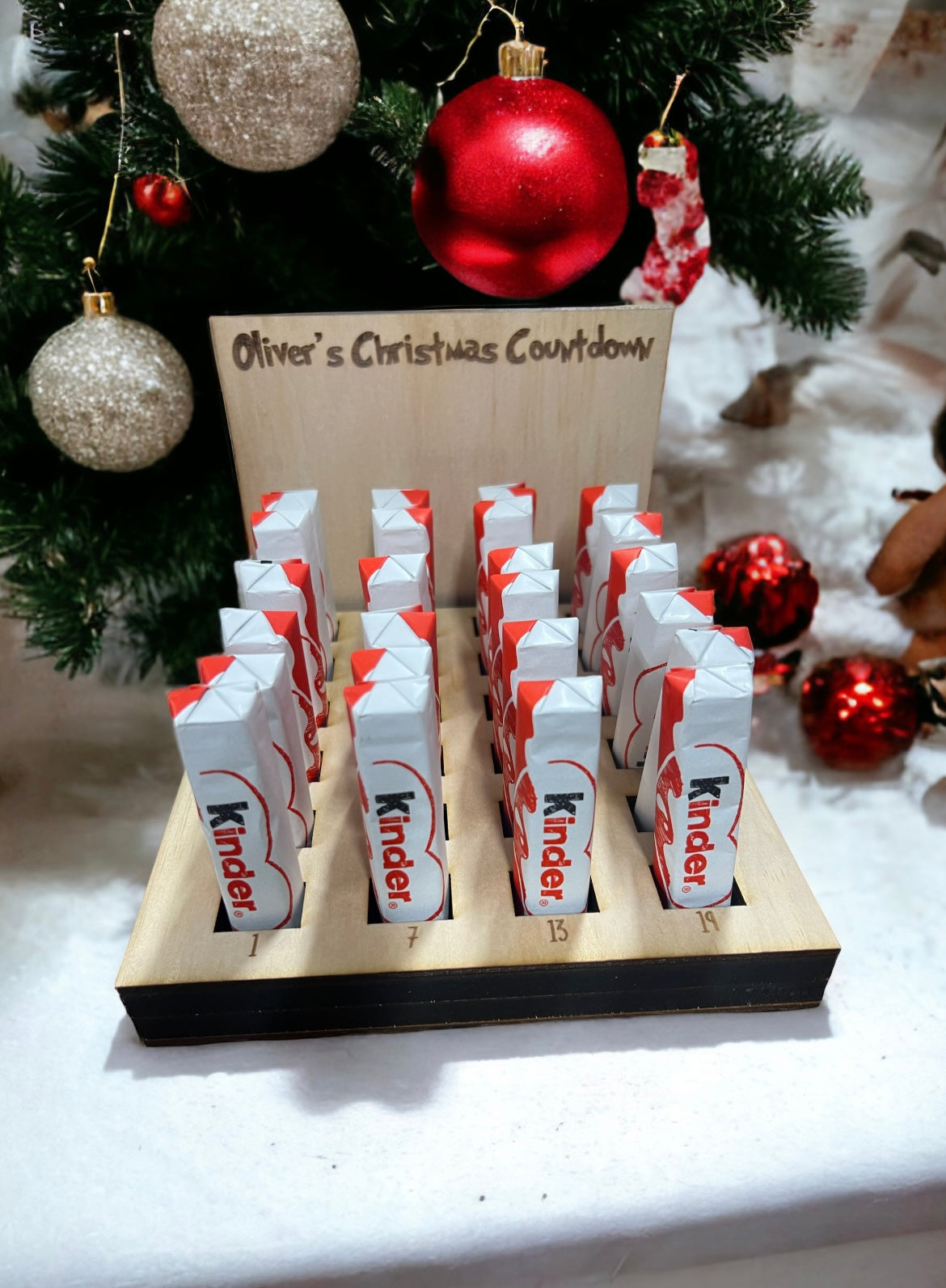 Kinder chocolate countdown board - 4 Little Dreamers