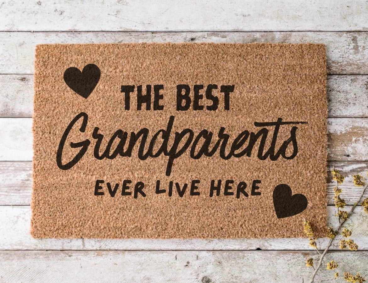 The best Grandparents live here - door mat - 4 Little Dreamers