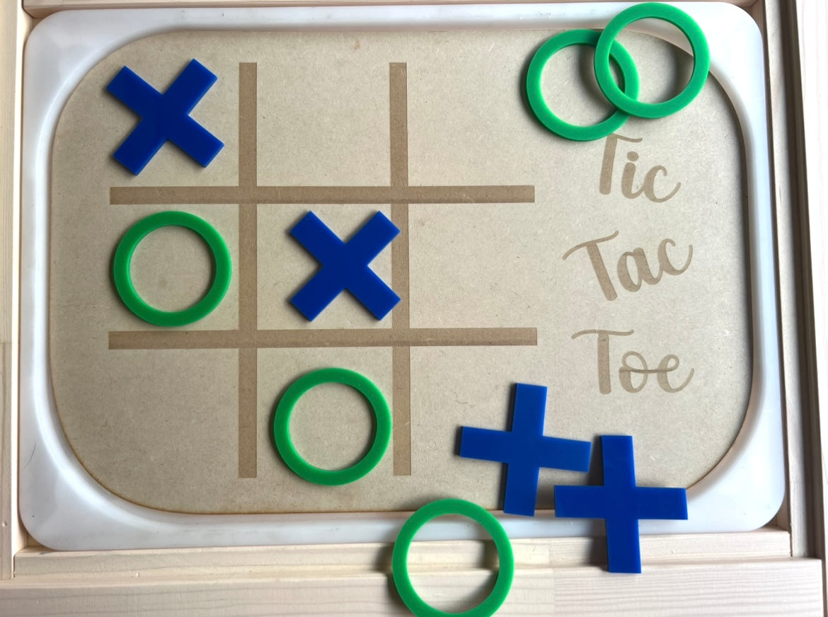 Tic Tac Toe - FLISAT/TROFAST inserts for Large tub - 4 Little Dreamers
