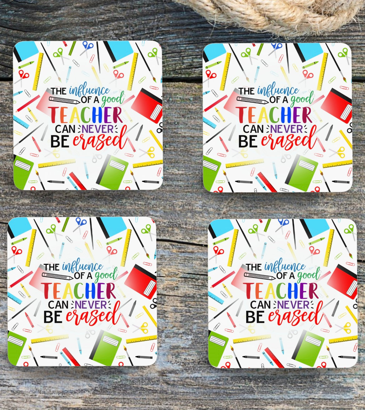 Set of 4 teacher’s coasters - 4 Little Dreamers