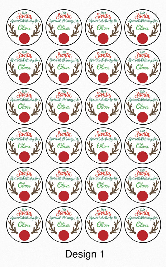 Christmas personalised labels