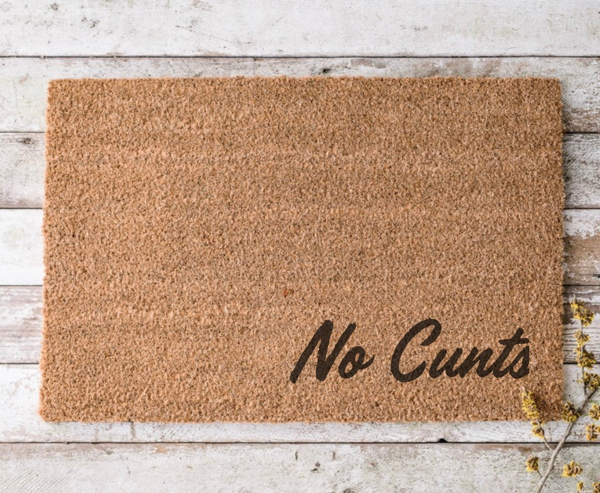 No cu*ts - door mat - 4 Little Dreamers