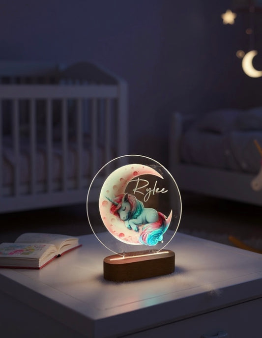 Sleeping unicorn night light