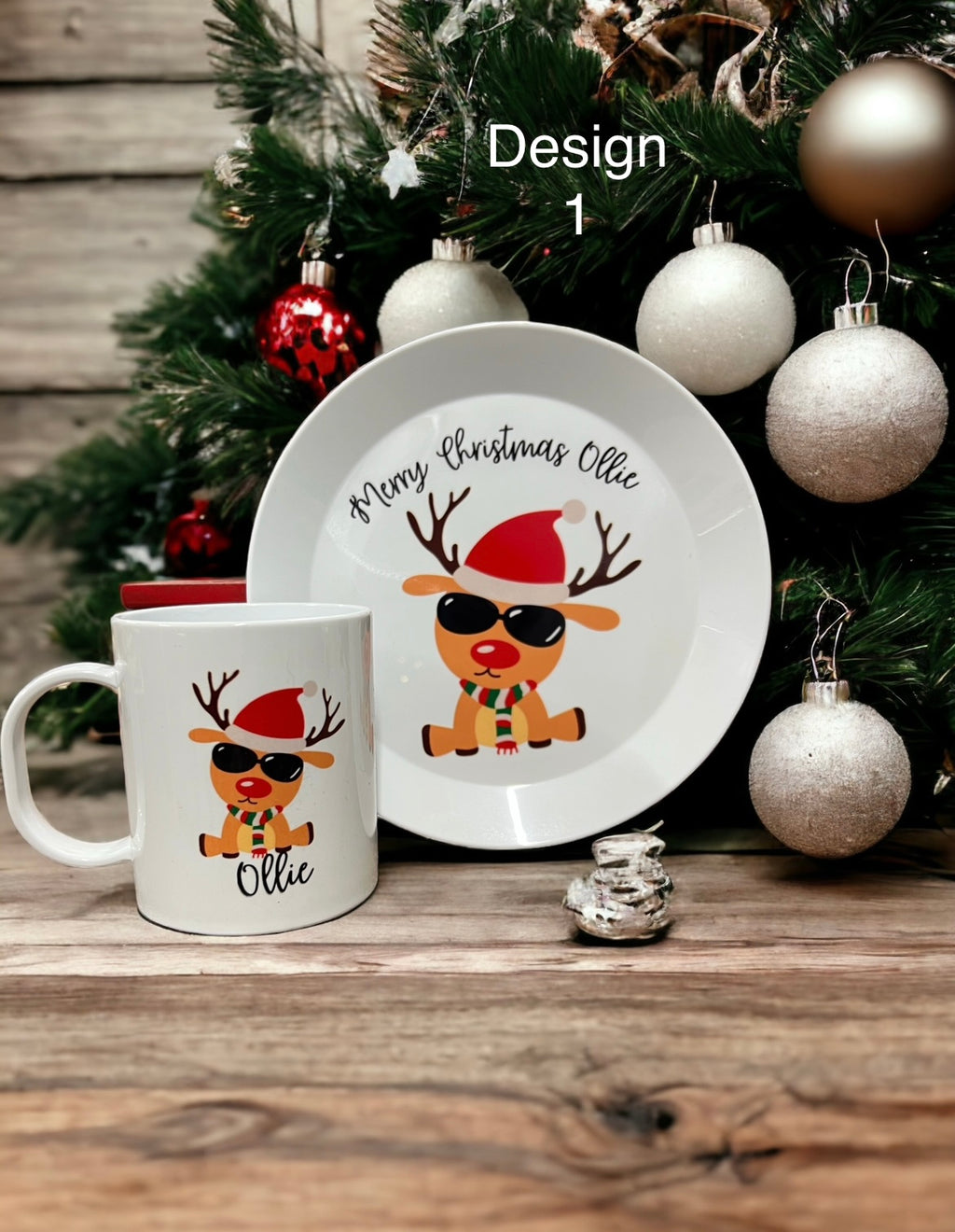 Christmas kids mug & plate set - 4 Little Dreamers