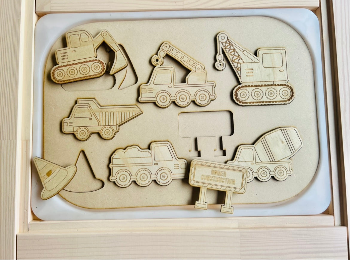 Construction puzzle - FLISAT/TROFAST inserts for Large tub - 4 Little Dreamers