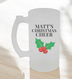 Christmas beer glass