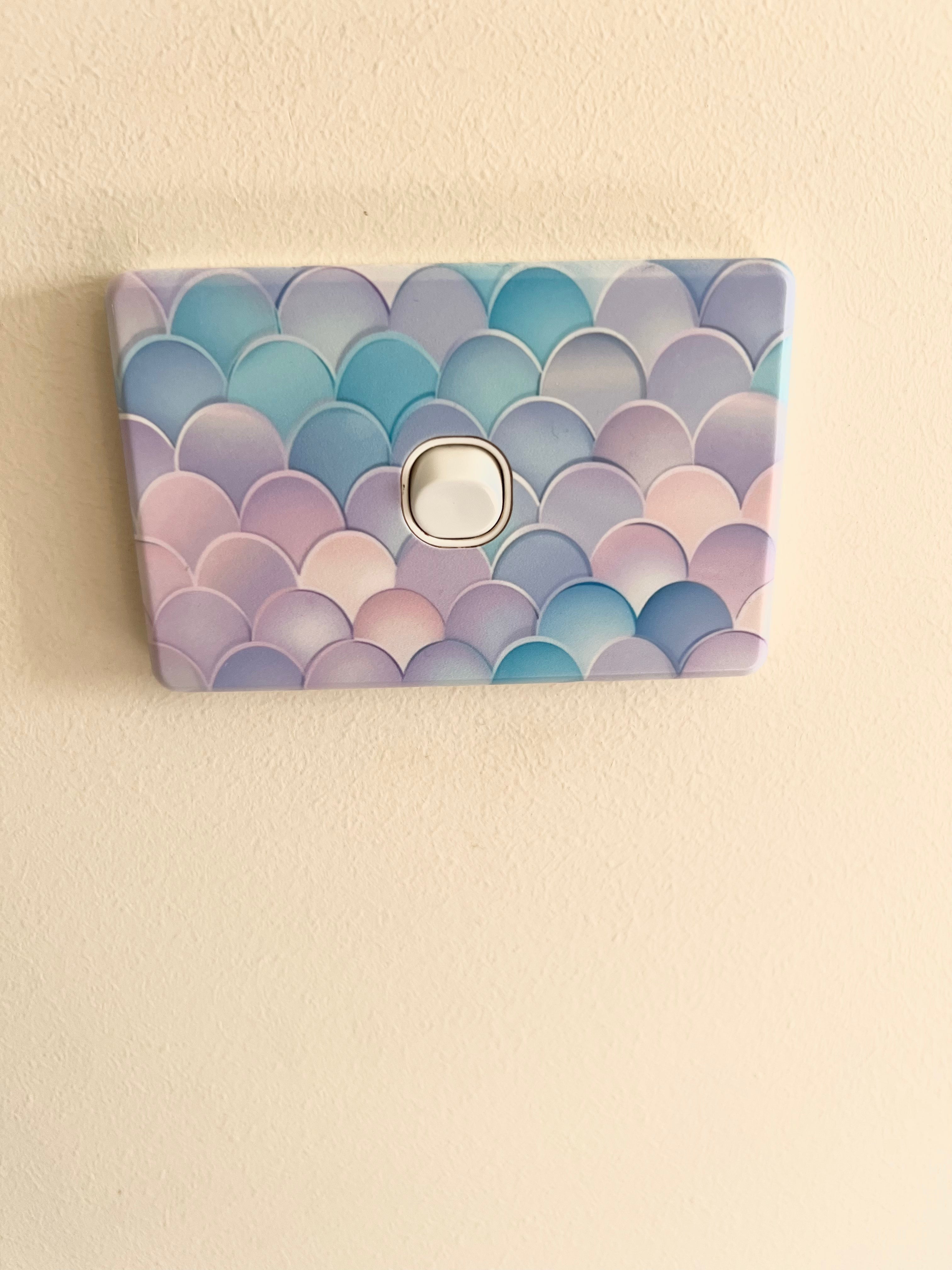 Mermaid theme light switch cover - 4 Little Dreamers