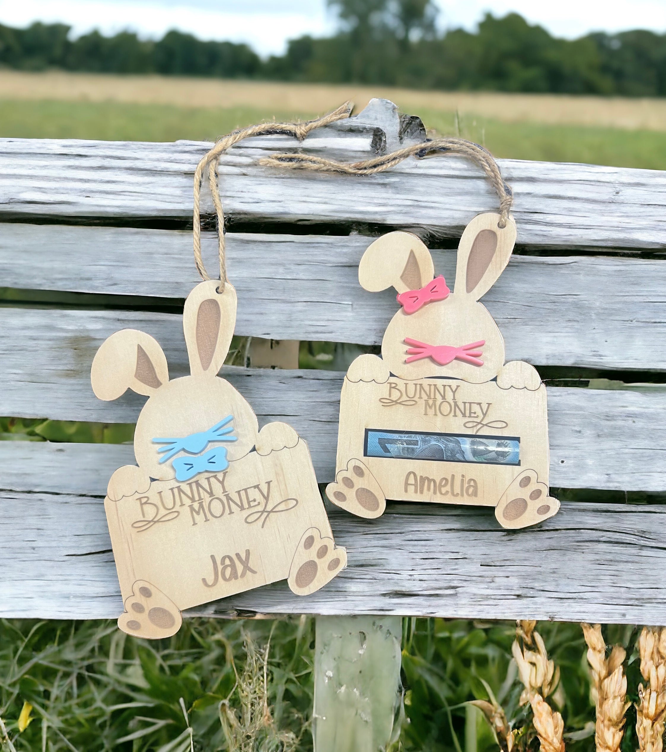 Bunny money tags - 4 Little Dreamers