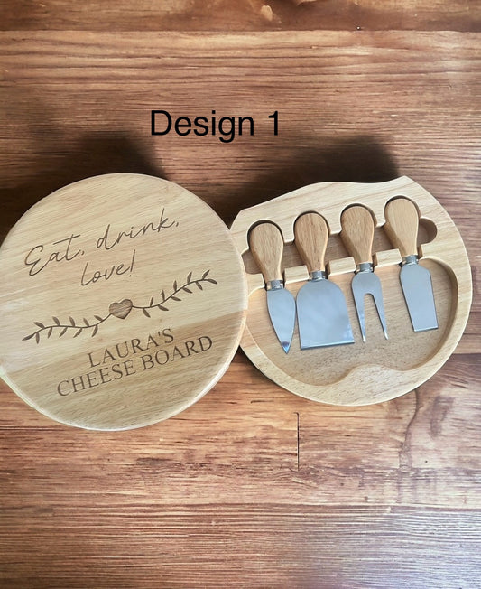 Personalised cheese board & knife set