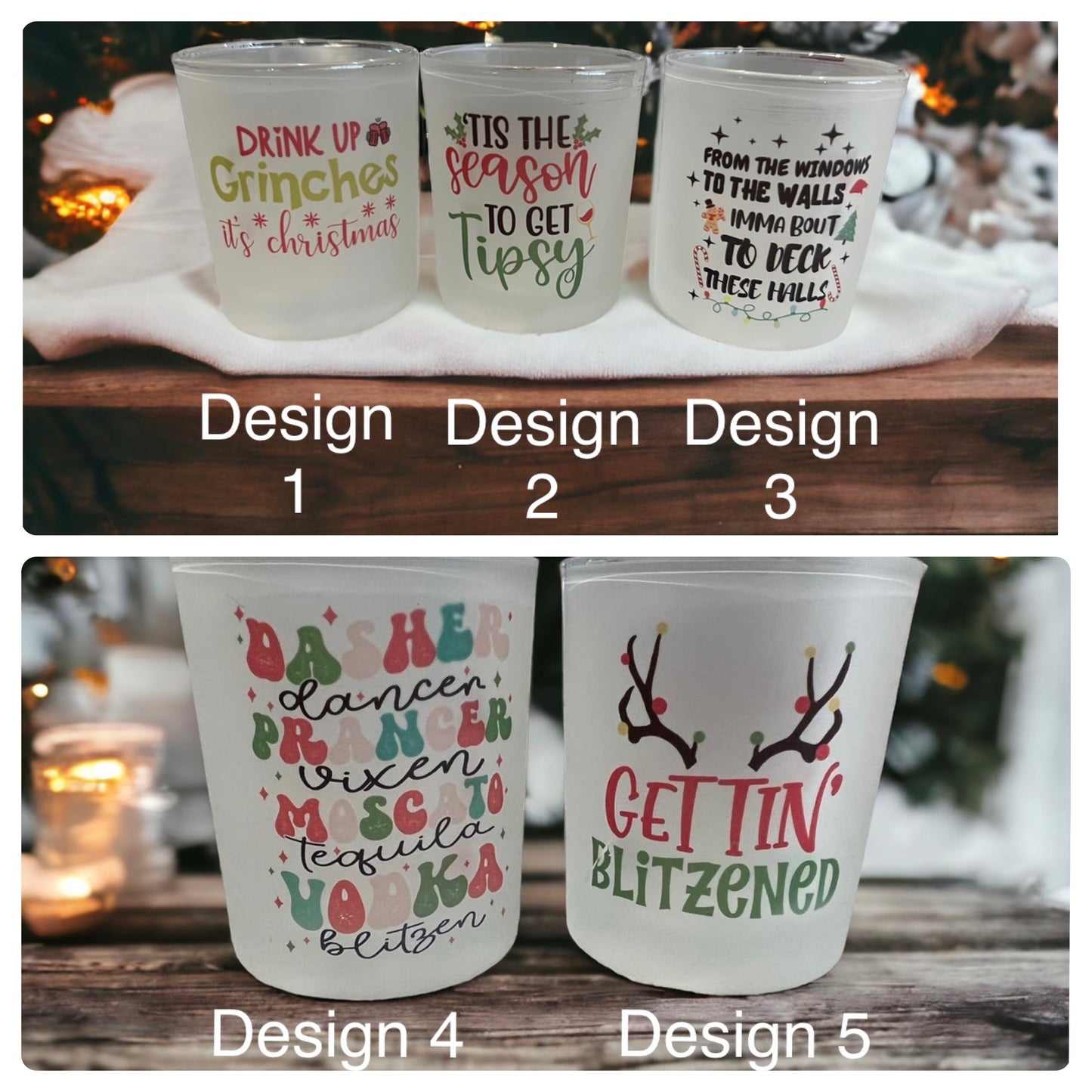 Christmas spirit glasses