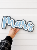 Triple layer name plaque - font 2