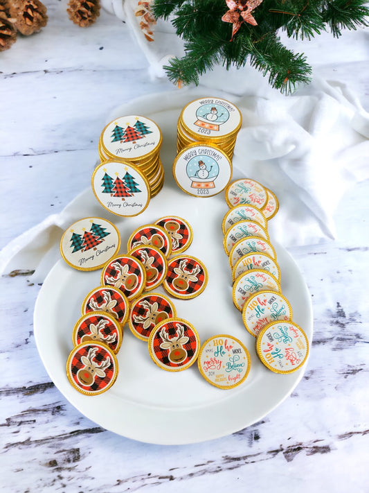 Christmas chocolate coins - 4 Little Dreamers